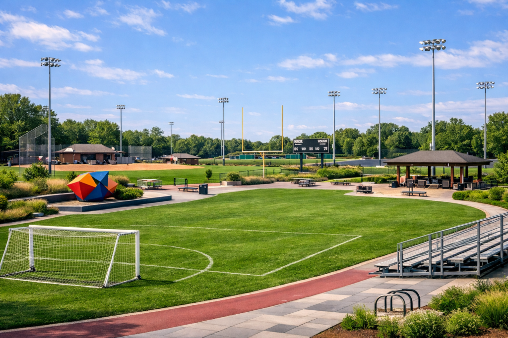 Sports Facilities & Recreational Parks landscaping services - Commercial landscaping {location}